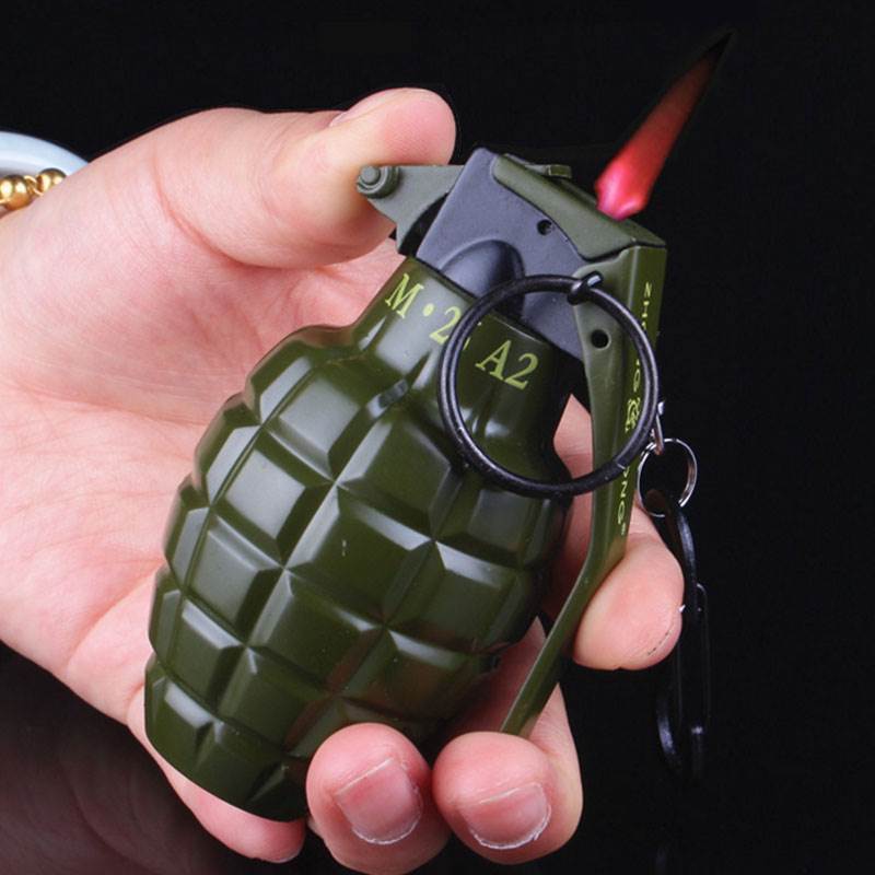 绝地重生大号金属手雷防风气体打火机新奇特个性军事模型充气新款