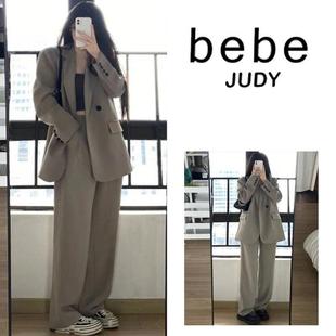 bebe judy落落大方~高级感西装套装女秋经典款休闲西服外套阔腿裤