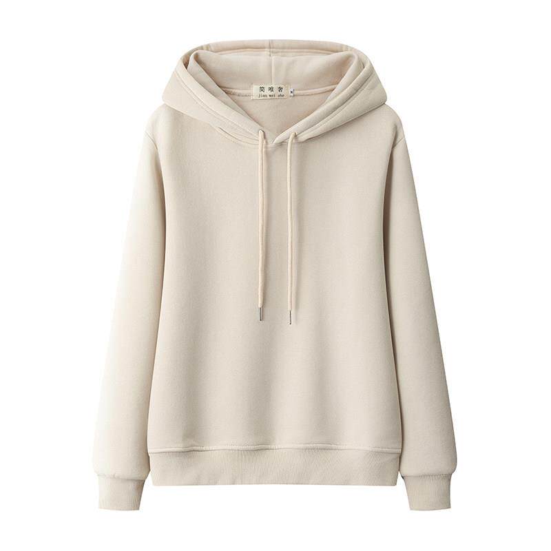 潮牌连帽小个子正肩卫衣女加绒加厚2025秋冬新款韩版长袖外套上衣