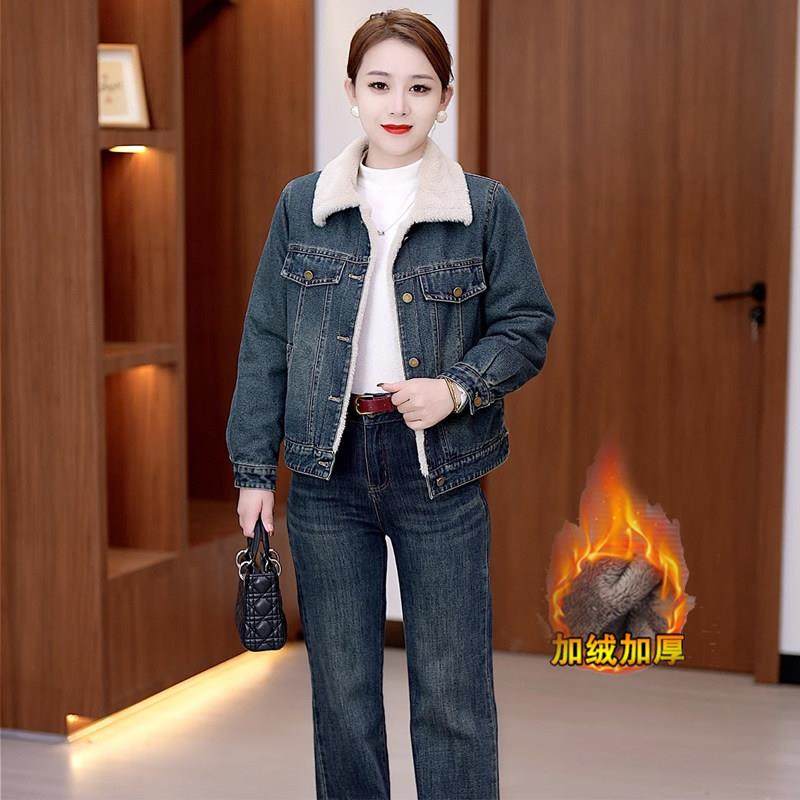 香港代购加绒加厚复古牛仔短外套女冬季新款修身百搭保暖棉衣棉袄,女装/女士精品,短外套,淘宝优惠券,粉丝福利购,淘宝优惠卷