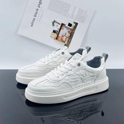 男鞋2025新款秋季休闲潮流板鞋子百搭舒适运动小白鞋男款厚底耐磨