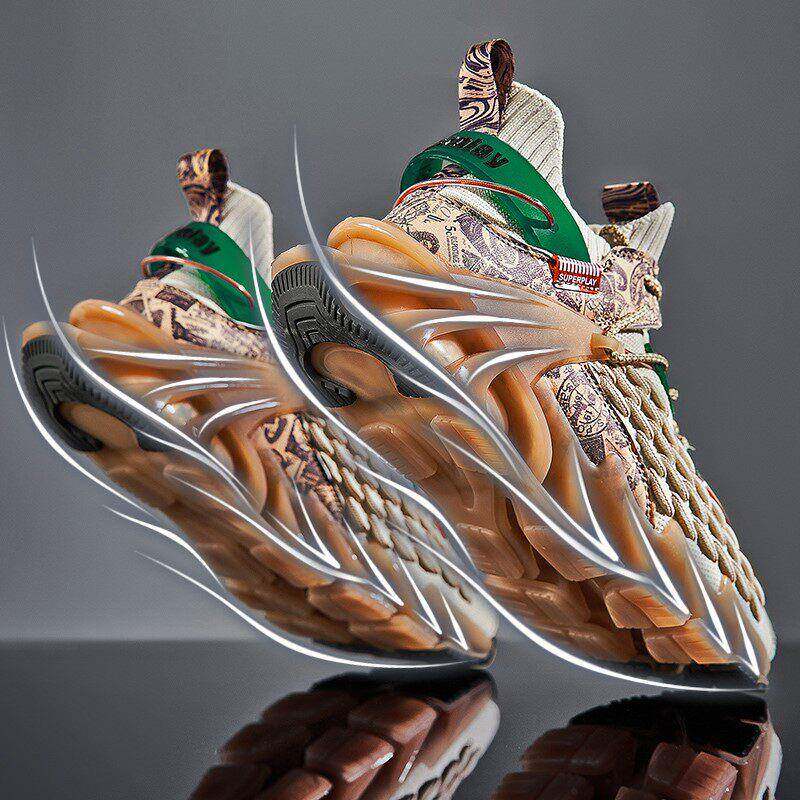 香港Trbottomy品牌刀片减震运动鞋利基多功能男鞋Trbottomyy网眼