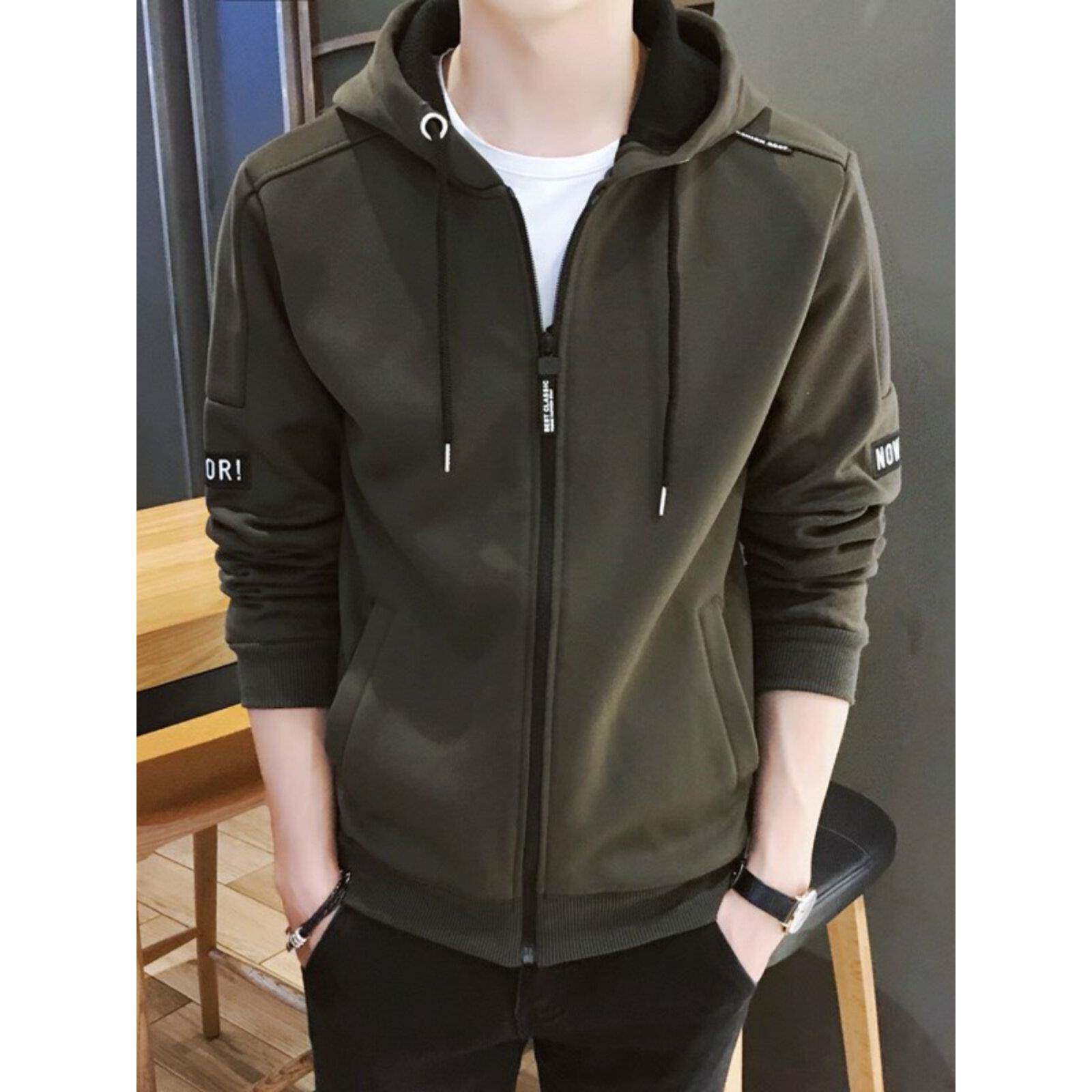 香港1515卫衣外套男春秋季潮流休闲连帽夹克修身韩版加绒开衫男士