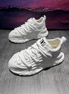 细节恰到好处Minimalism Aquaman低帮透气厚底小白鞋男内增高轻便