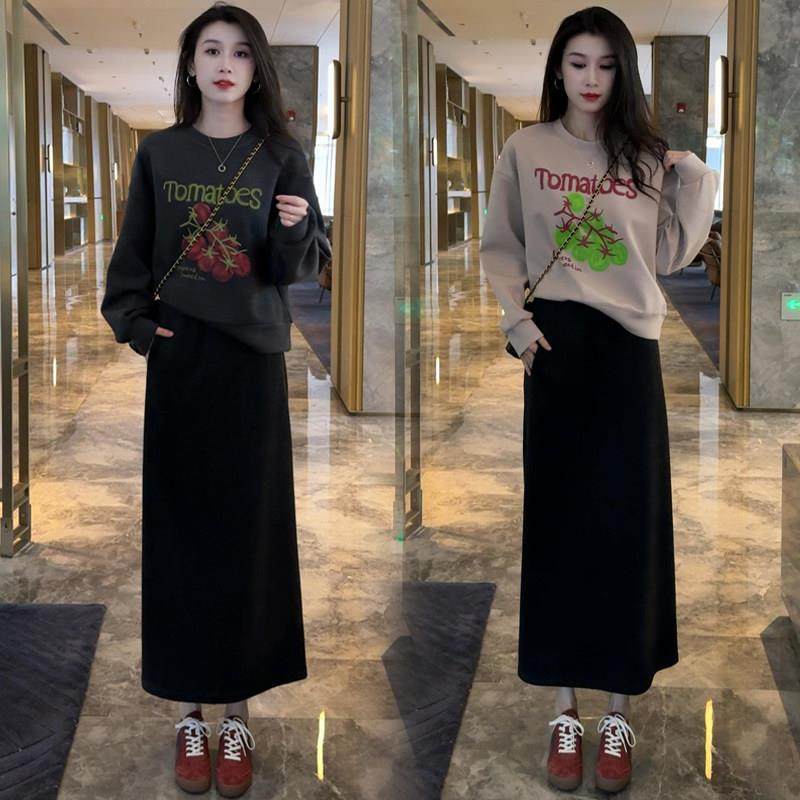 香港代购时尚套装女秋季新款显瘦印花圆领卫衣半身裙休闲两件套潮,女装/女士精品,时尚套装,淘宝优惠券,粉丝福利购,淘宝优惠卷