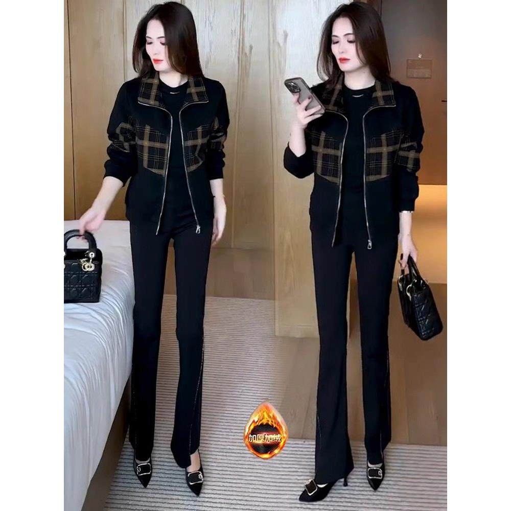 香港代购时尚休闲格子短款外套女冬新款洋气显瘦百搭减龄夹克上衣,女装/女士精品,短外套,淘宝优惠券,粉丝福利购,淘宝优惠卷