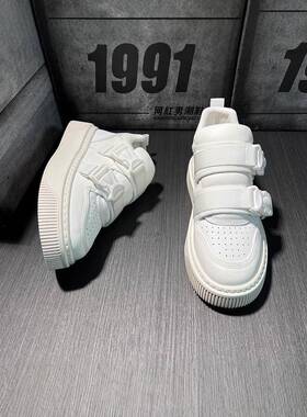 颜值品质兼备Minimalism Aquaman低帮轻便一脚蹬板鞋男厚底内增高