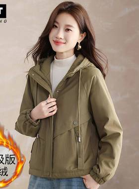WEI TING加绒加厚派克服女款冬季2025年新款今年流行小个子短外套