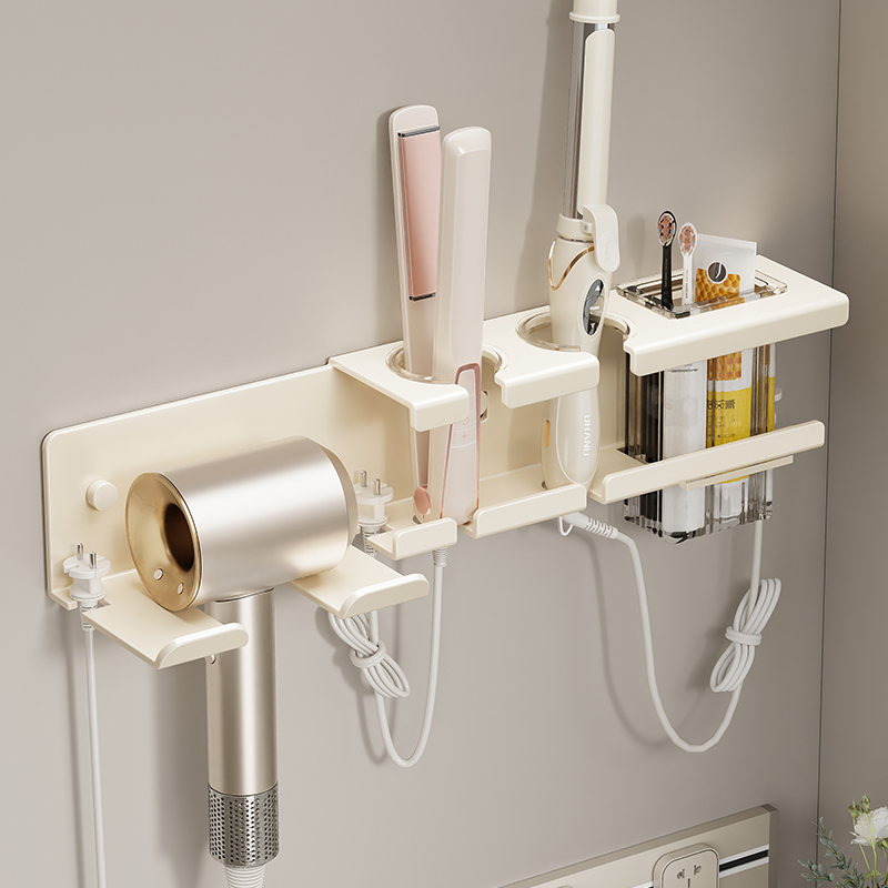 吹风机置物架免打孔卫生间电吹风挂架浴室壁挂式风筒支架收纳神器