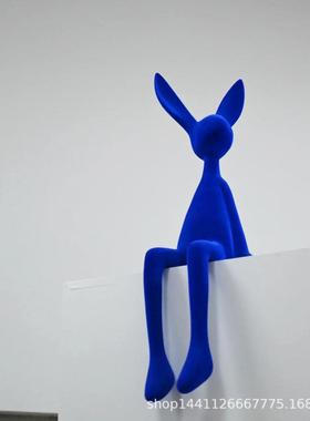 现代极简主义斯堪的纳维亚长耳兔雕塑饰品房客厅电视柜酒柜壁柜