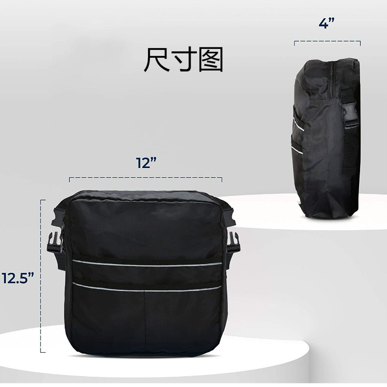 户外电动轮椅靠背收纳袋 杂物储物袋 旅行用品踏板车挂袋