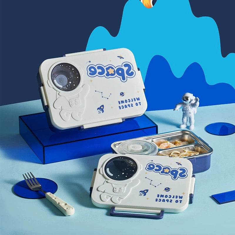 太空人饭盒食品级不锈钢保温便当盒带汤碗学生上班族分格餐盒