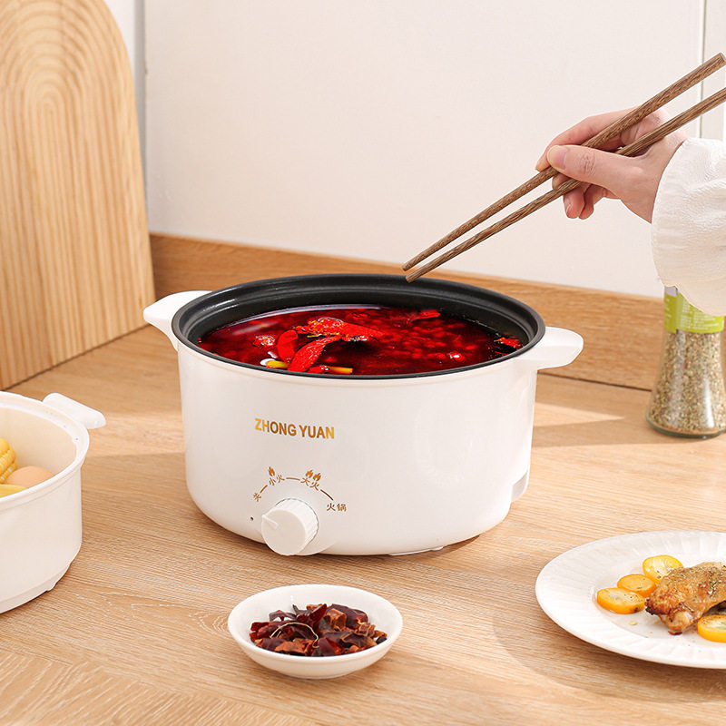 家用大容量电煮锅多功能一体电热火锅学生宿舍双耳不粘炒菜锅礼品