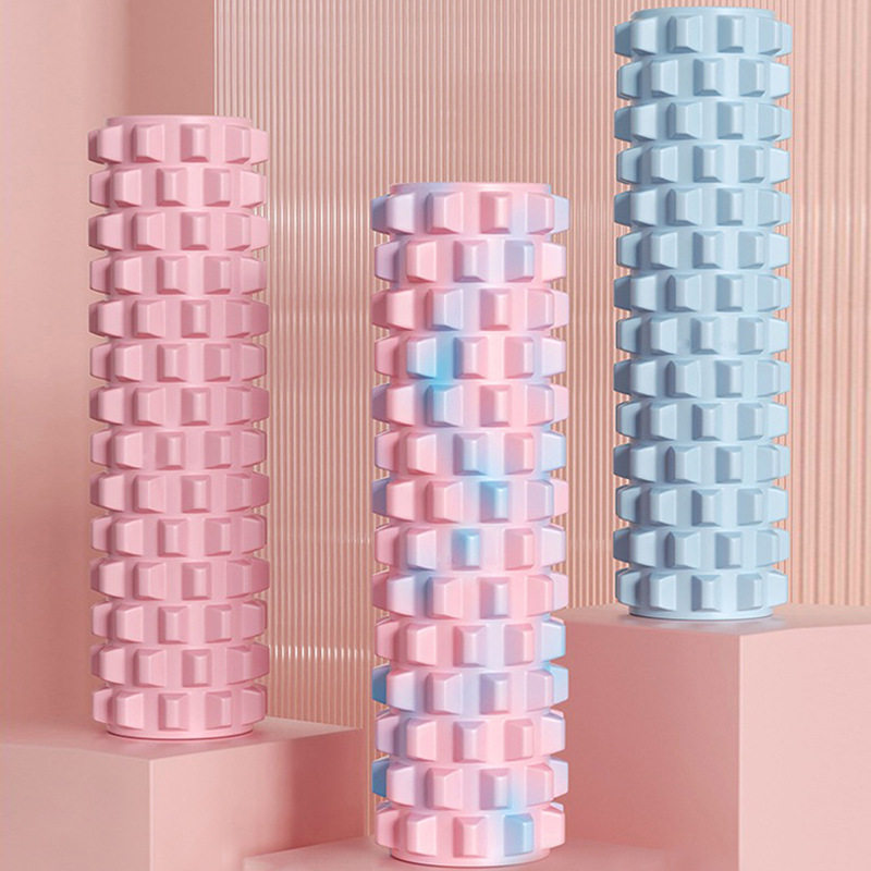 实心狼牙棒健身器材泡沫轴肌肉放松按摩滚轴轮瘦腿瑜伽柱现货