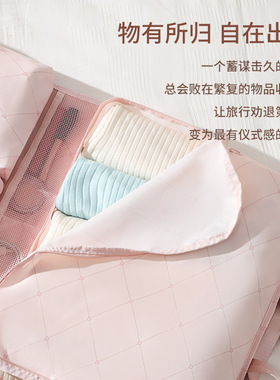 七合一旅行收纳袋衣物收纳包多格壁挂式宿舍收纳挂袋门口挂袋