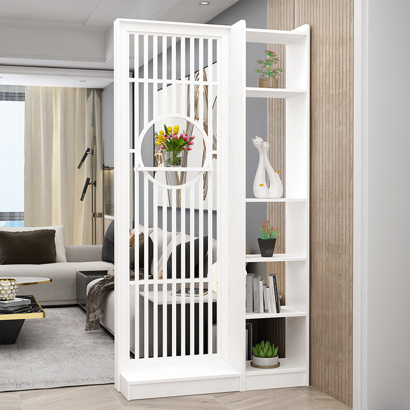 入户进门屏风隔断柜储物柜简约现代客厅轻奢风隔断屏风欧式置物架