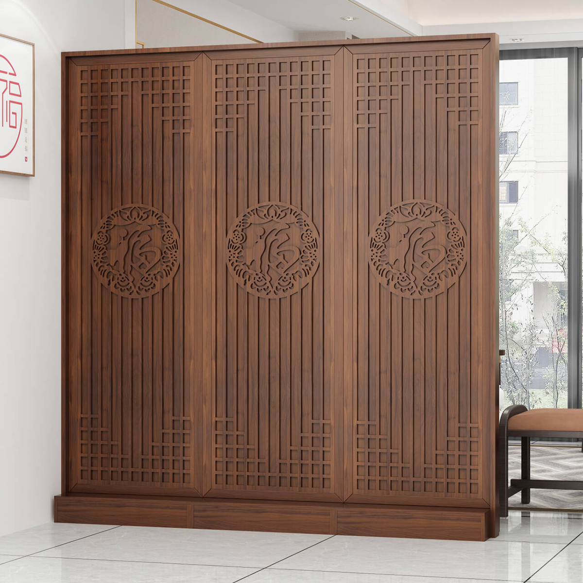 爱心城堡屏风隔断座屏