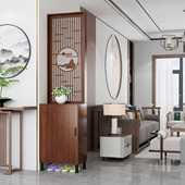 置物架鞋 屏风隔断柜2025新款 带腿现代简约正对入户门玄关柜中式 柜