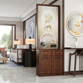 置物架鞋 屏风隔断客厅2025新款 现代简约正对入户门玄关柜新中式 柜