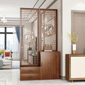 柜玄关柜可移动简约现代木质座屏装 新中式 多功能屏风隔断客厅鞋 饰