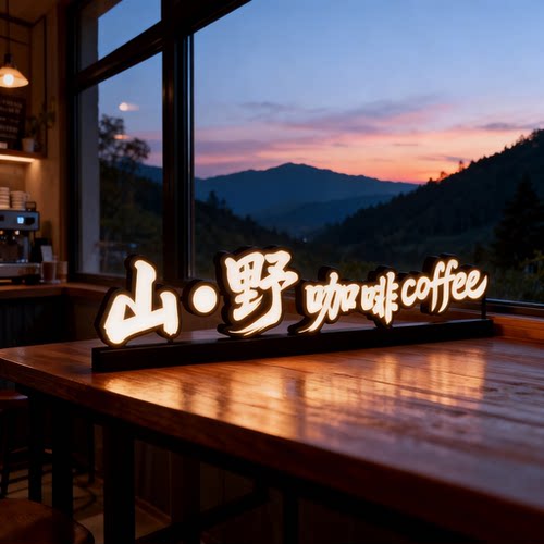 定制发光LOGO桌面摆件