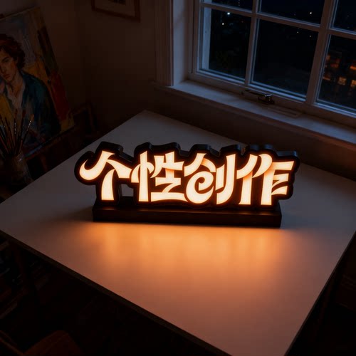 定制暖光亚克力LED标识牌