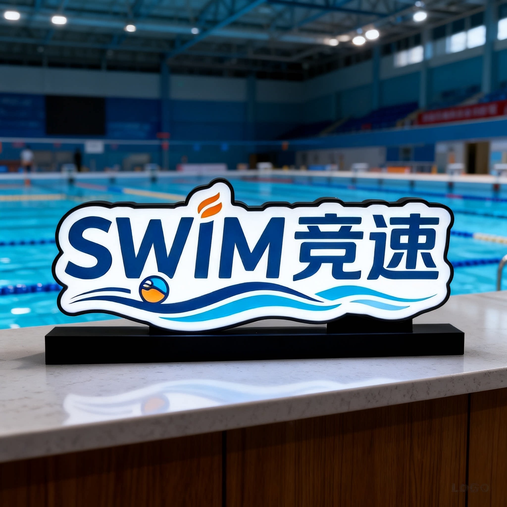 阿旺101302赛事可定制广告牌亚克力LED灯箱logo招牌桌面发光摆件