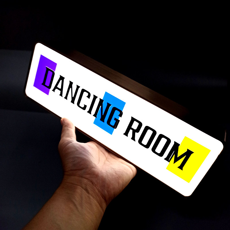 nqwl新款桌面迷你长方形灯箱可移动发光门头广告牌展示灯牌定制款