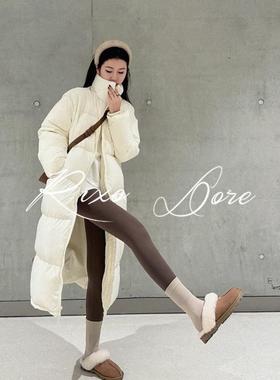 RIXO DORE法式冬季新款中长款高级宽松白色羽绒服女加厚保暖外套