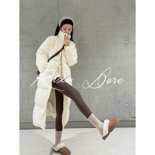 RIXO DORE法式冬季新款中长款高级宽松白色羽绒服女加厚保暖外套