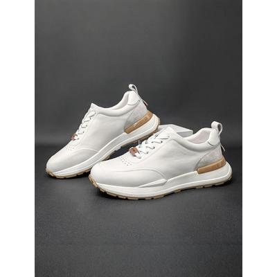 欧洲站男鞋小众板鞋男款2025新款秋冬季厚底真皮网红爆款休闲鞋男