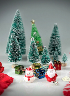 娃娃屋dollhouse摆件迷你圣诞场景配件造景圣诞树微缩帽子手套
