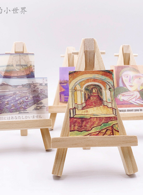 1:12娃娃屋dollhouse手工diy微缩场景 迷你画架子 油画拍摄道具