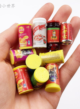 迷你薯片八宝粥辣椒酱模型