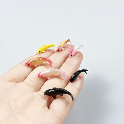 袖珍迷你小鱼模型具微缩场景配件
