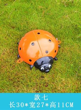 卡通瓢虫摆件户外玻璃钢昆虫雕塑园林售楼处小区幼儿园草坪装饰品