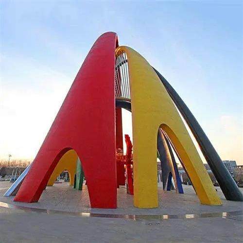 广场公园户外大型不锈钢景观雕塑钢结构喷漆亮面发光雕塑厂家