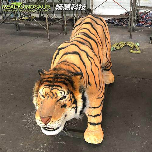 真实比例仿真老虎模型动物园游乐园风景区硅胶仿真毛发老虎雕塑