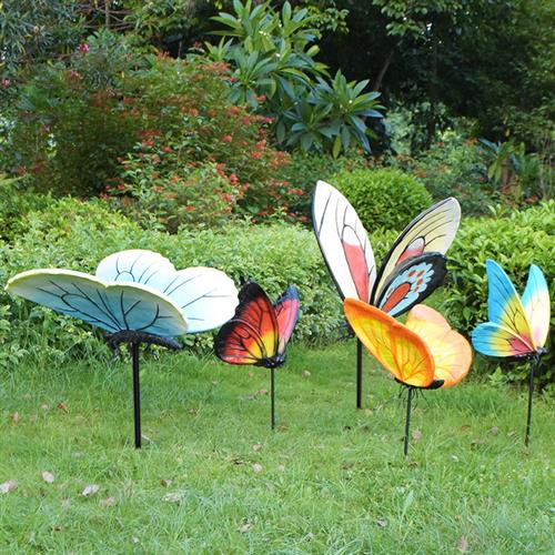 仿真动物摆件幼儿园户外玻璃钢蝴蝶雕塑花园庭院装饰园林景观小品