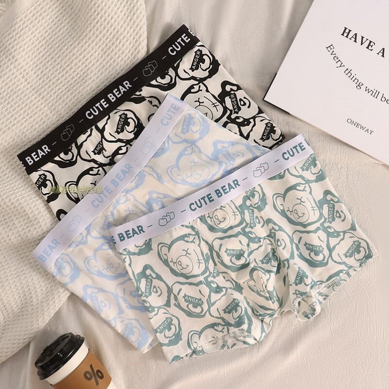 内裤男款纯棉平角短裤2025新款青少年可爱男生透气抗菌裤头运动