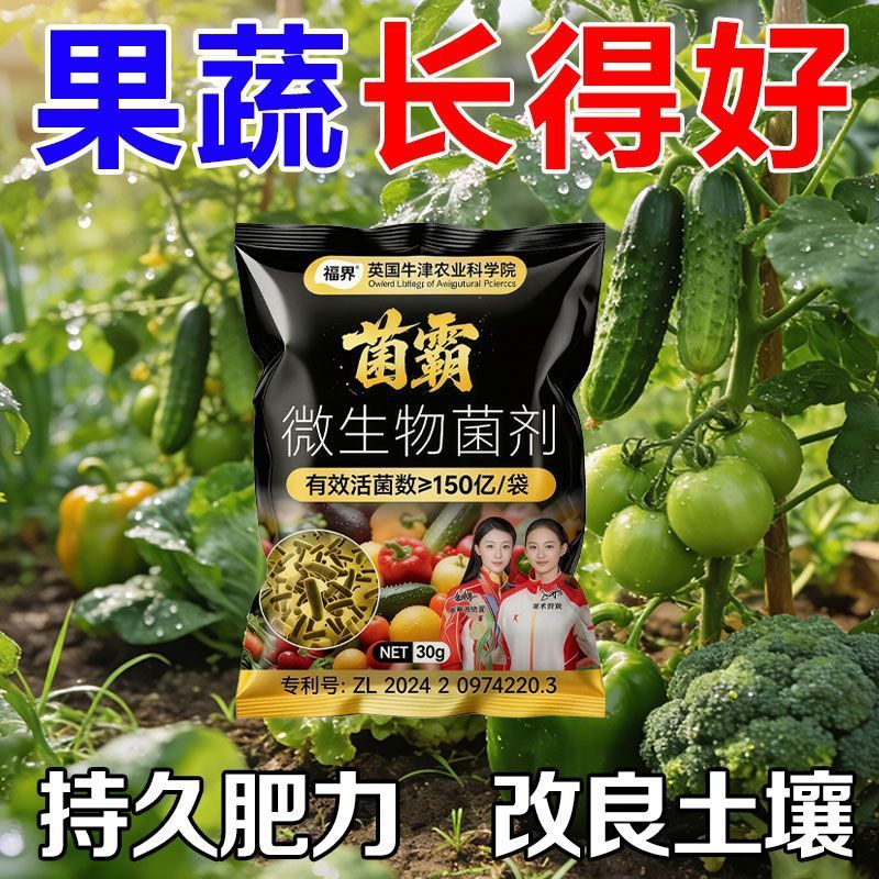 菌霸微生营养物肥病菌菜地家庭阳台种菜专用通用果蔬长好改良土壤