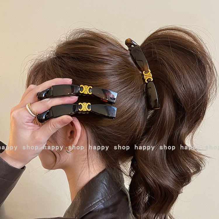 金标高马尾香蕉夹女冬高级感