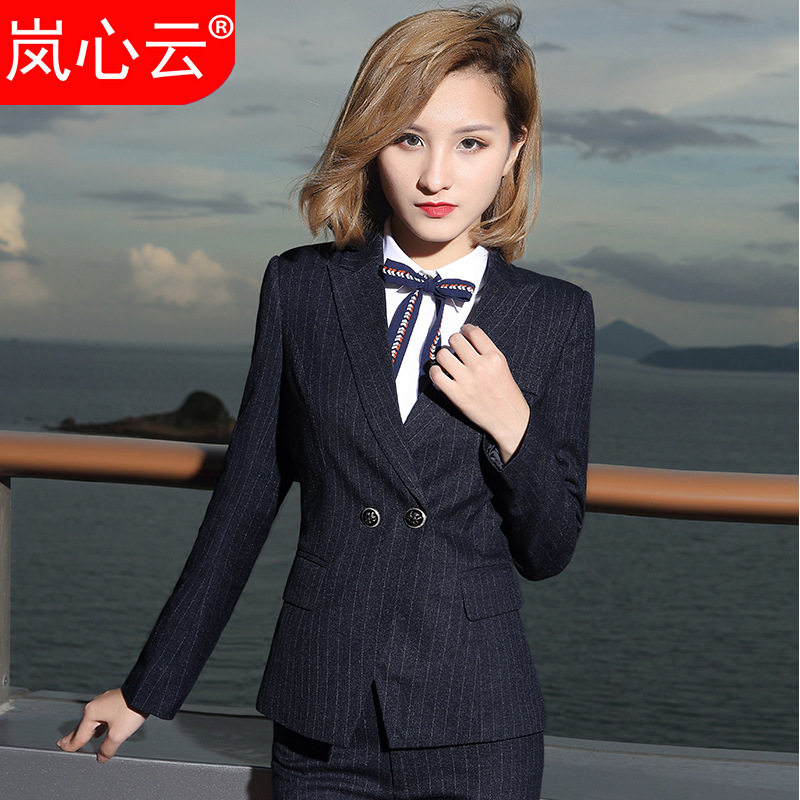 保罗空间新款秋季长袖职业装女套装办公室白领ol条纹西装套裤面试|ruв категории Женская одежда, костюм/студенты школьную форму/обмундирования, профессионального женский костюм - от Buy2taobao.com для оказания профессиональной услуги покупки агента Taobao