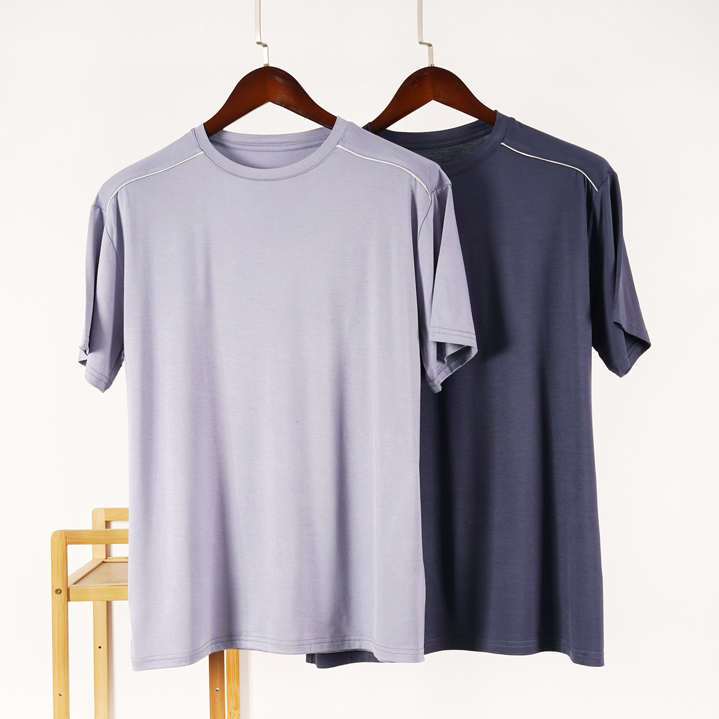 莫代尔男士宽松大码夏季睡衣上衣