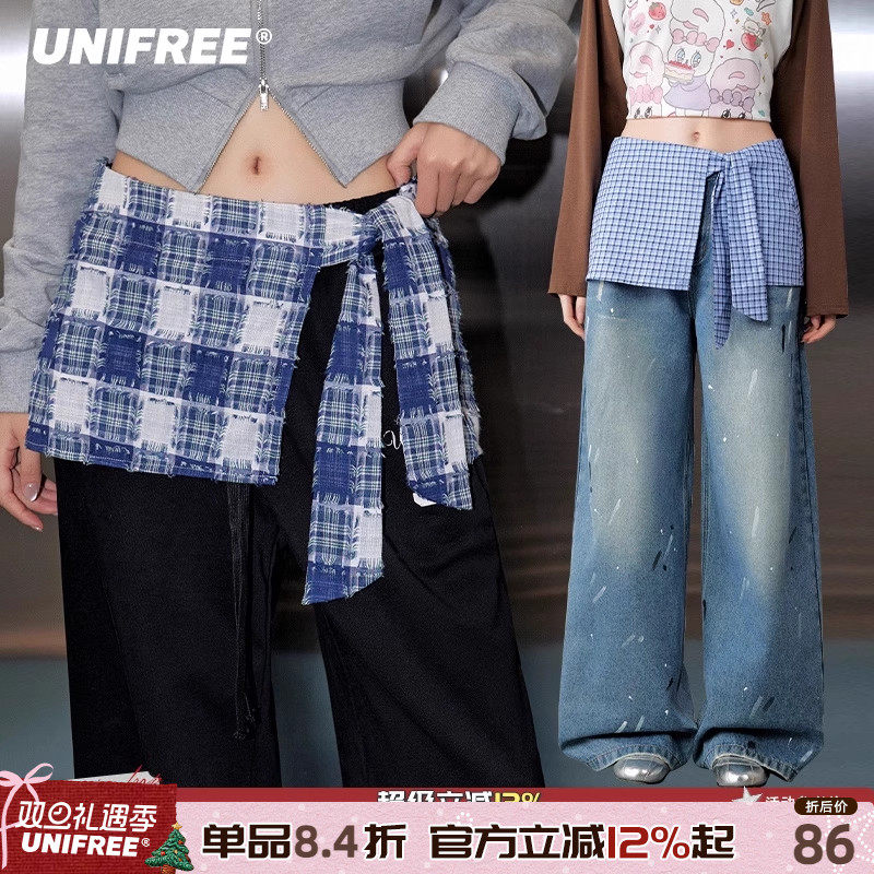 UNIFREE不规则下摆半身裙