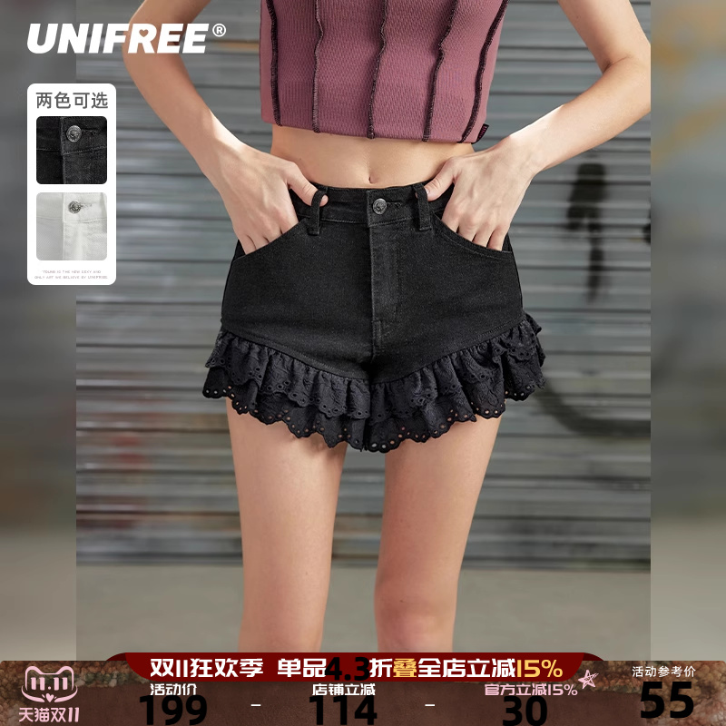 UNIFREE短裤辣妹牛仔裤