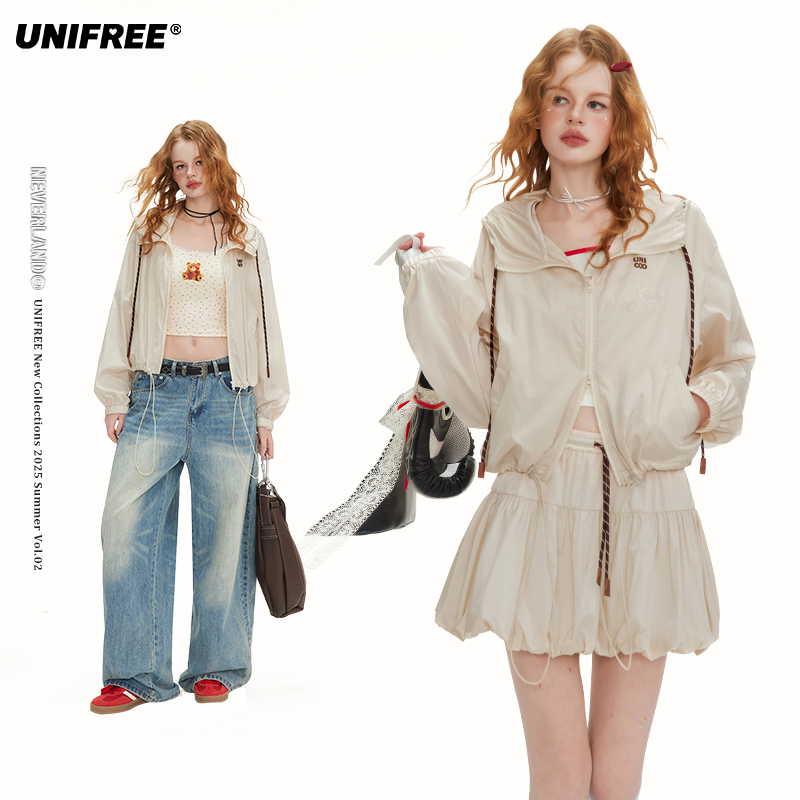 UNIFREE连帽防晒外套半裙套装