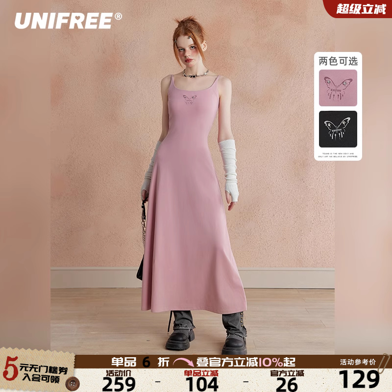 UNIFREE吊带连衣裙纯欲辣妹