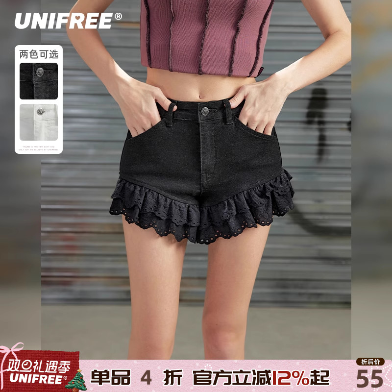 UNIFREE短裤辣妹牛仔裤