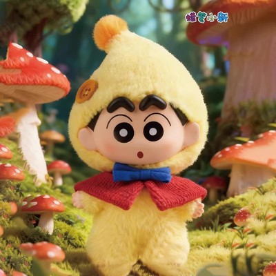 正版SOPFUN蜡笔小新矮人童话盲盒搪胶毛绒玩偶公仔挂件礼物送人